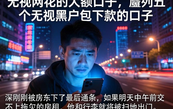 无视网花的大额口子，胪列五个无视黑户包下款的口子