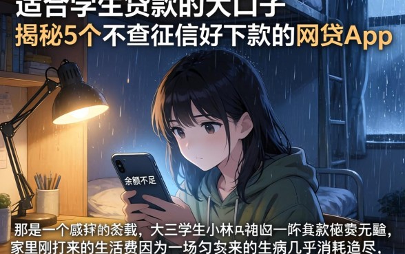适合学生贷款的大口子，揭秘5个不查征信好下款的网贷app