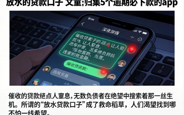 放水的贷款口子 文章，归集5个逾期必下款的app