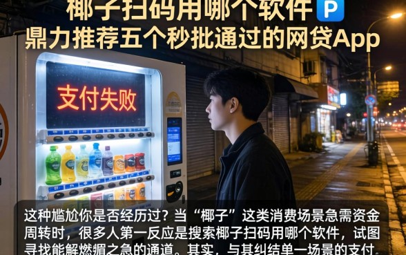 椰子扫码用哪个软件，鼎力推荐五个秒批通过的网贷app