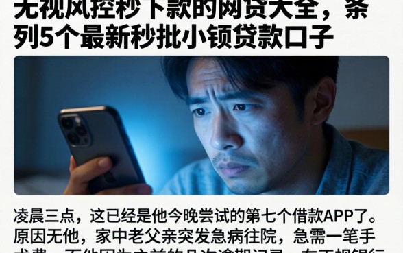 无视风控秒下款的网贷大全,条列5个最新秒批小额贷款口子