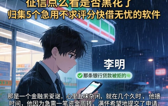 征信怎么看是否黑花了，归集5个急用不求评分快借无忧的软件