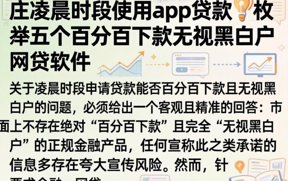 在凌晨时段使用app贷款，枚举五个百分百下款无视黑白户网贷软件