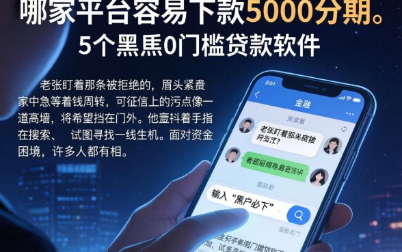 哪家平台容易下款5000分期，细致阐述5个黑户0门槛贷款软件
