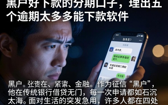 黑户好下款的分期口子，理出五个逾期太多能下款软件