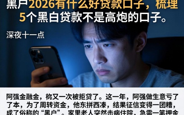 黑户2026有什么好贷款口子,梳理5个黑白贷款不是高炮的口子
