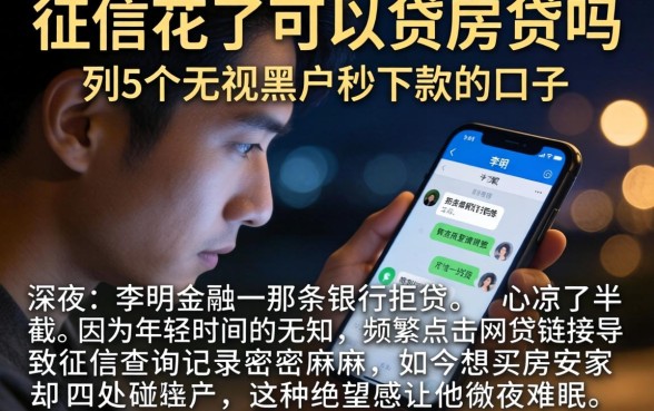 征信花了可以贷房贷吗，胪列5个无视黑户秒下款的口子
