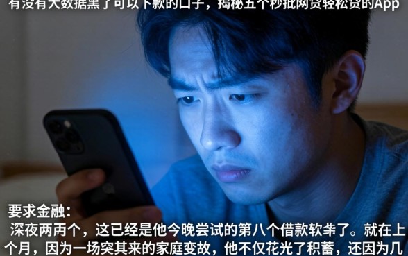 有没有大数据黑了可以下款的口子，揭秘五个秒批网贷轻松贷的app