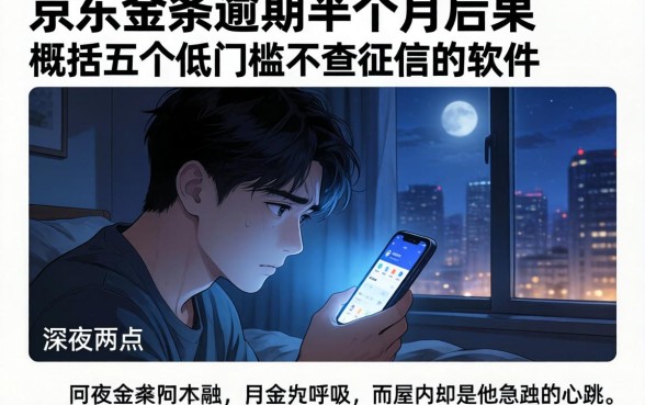 京东金条逾期半个月后果，概括五个低门槛不查征信的软件