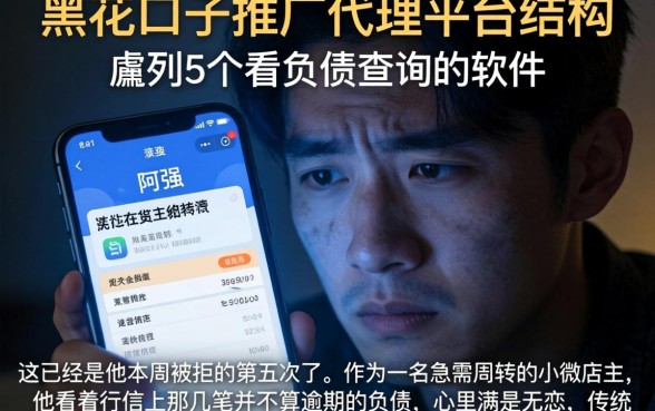 黑花口子推广代理平台结构，胪列5个不看负债查询的软件