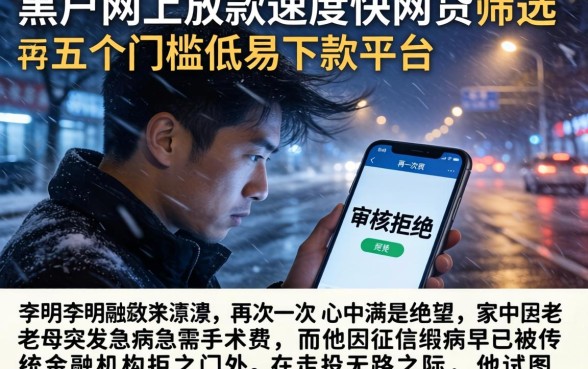 黑户网上放款速度快的网贷,筛选五个门槛低易下款平台