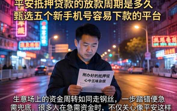 平安抵押贷款的放款周期是多久，甄选五个新手机号容易下款的平台