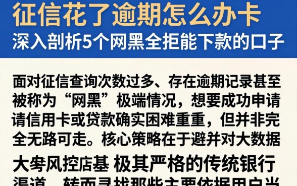 征信花了逾期怎么办卡，深入剖析5个网黑全拒能下款的口子