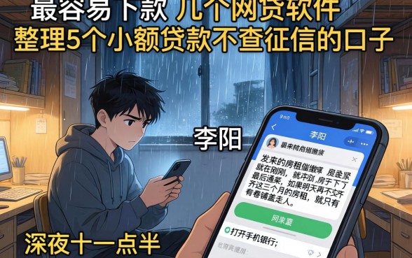 最容易下款的几个网贷软件，整理5个小额贷款不查征信的口子
