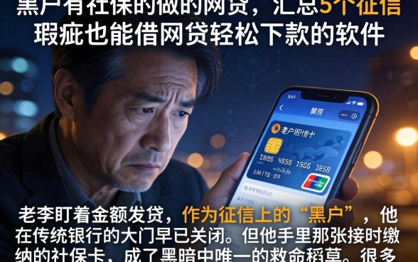 黑户有社保的做的网贷，汇总5个征信瑕疵也能借网贷轻松下款的软件