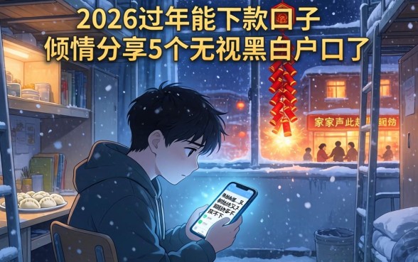 2026过年能下款的口子，倾情分享5个无视黑白户口子