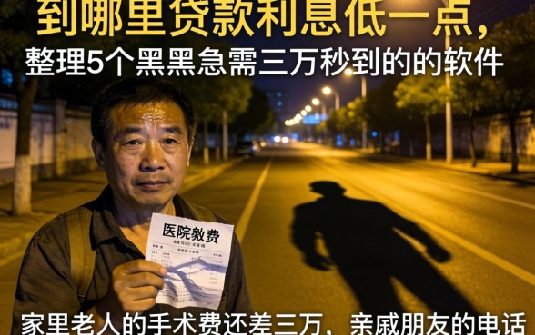 到哪里贷款利息低一点，整理5个黑户急需三万秒到的的软件