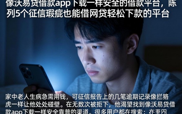 像沃易贷借款app下载一样安全的借款平台，陈列5个征信瑕疵也能借网贷轻松下款的平台