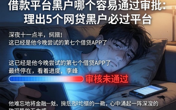 借款平台黑户哪个容易通过审批,理出5个网贷黑户必过平台