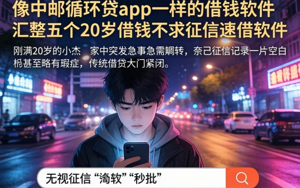 像中邮循环贷app一样的借钱软件,汇整五个20岁借钱不求征信速借软件
