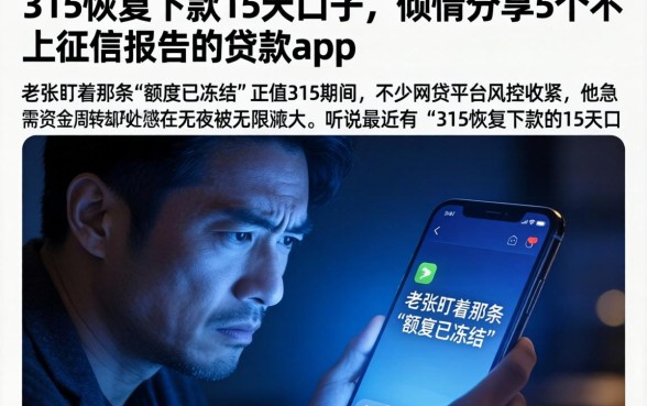 315恢复下款的15天口子,倾情分享5个不上征信报告的贷款app