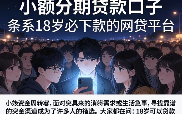 小额分期的贷款口子，条列五个18岁必下款的网贷平台