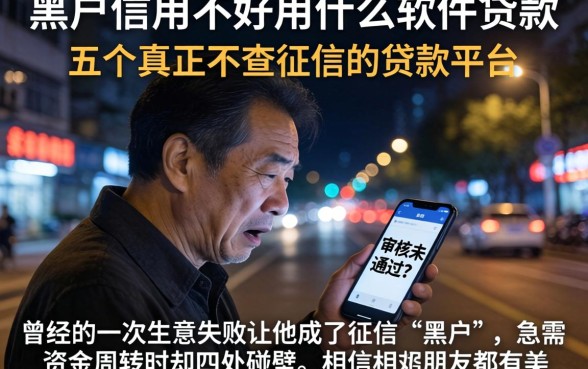 黑户信用不好用什么软件贷款，概括五个真正不查征信的贷款平台