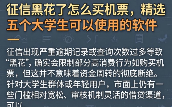 征信黑花了怎么买机票，精选五个大学生可以使用的软件