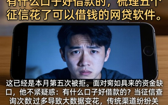 有什么口子好借款的，梳理五个征信花了可以借钱的网贷软件