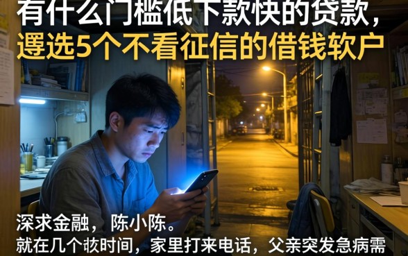 有什么门槛低下款快的贷款，遴选5个不看征信的借钱软件
