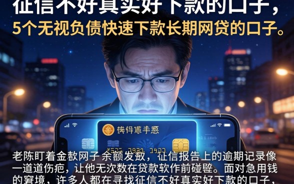 征信不好真实好下款的口子,详细阐述5个无视负债快速下款长期网贷的口子