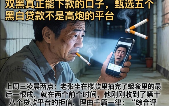 双黑真正能下款的口子，甄选五个黑白贷款不是高炮的平台