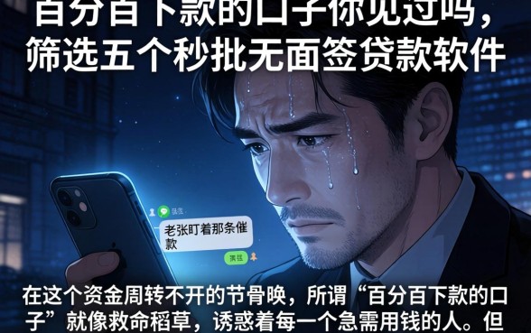 百分百下款的口子你见过吗，筛选五个秒批无面签贷款软件