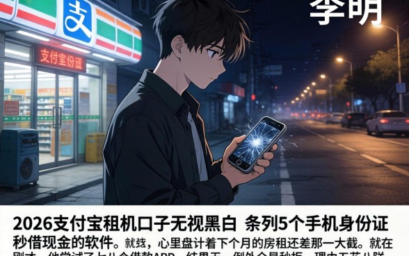 2026支付宝租机口子无视黑白,条列5个手机身份证秒借现金的软件