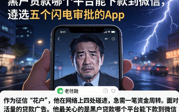 黑户贷款哪个平台能下款到微信，遴选五个闪电审批的app