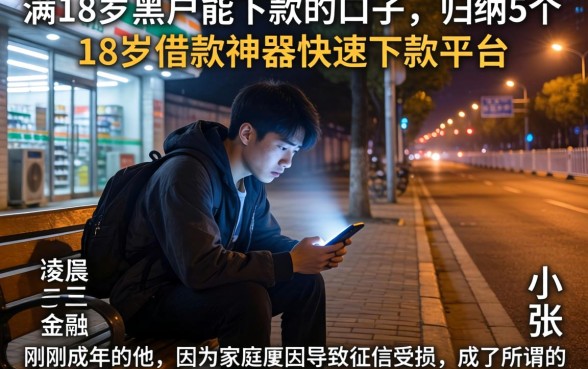 满18岁黑户能下款的口子,归纳5个18岁借款神器快速下款平台