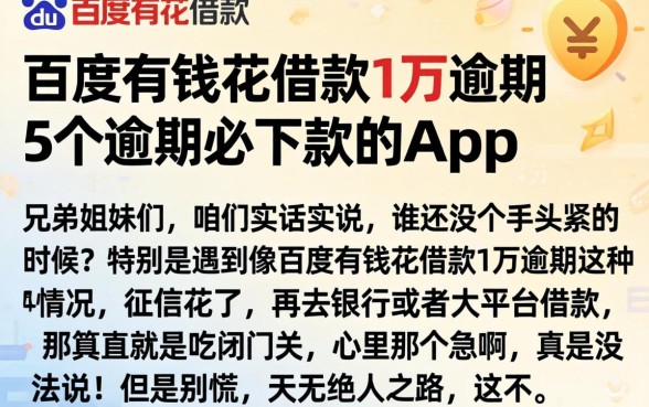 百度有钱花借款1万逾期，概括5个逾期必下款的app