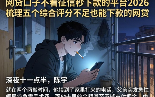 网贷口子不看征信秒下款的平台2026，梳理五个综合评分不足也能下款的网贷