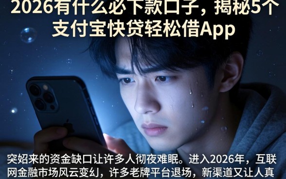 2026有什么必下款的口子，揭秘5个支付宝快贷轻松借app