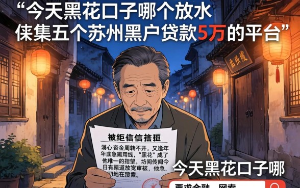 今天黑花口子哪个放水，归集五个苏州黑户贷款5万的平台