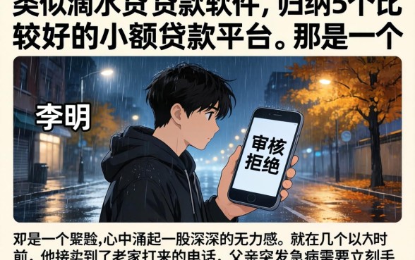 类似滴水贷的贷款软件，归纳5个比较好的小额贷款平台