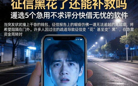 征信黑花了还能补救吗,遴选5个急用不求评分快借无忧的软件