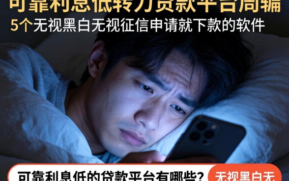 可靠利息低的贷款平台,详尽说明5个无视黑白无视征信申请就下款的软件