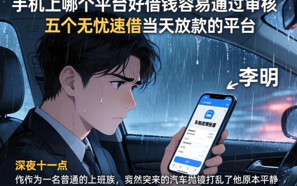 手机上哪个平台好借钱容易通过审核，详尽说明五个无忧速借当天放款的平台