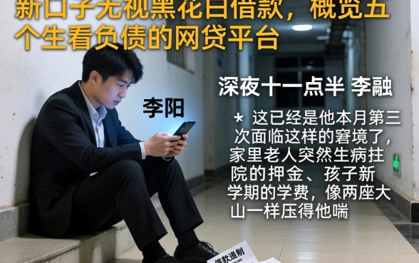 新口子无视黑花白借款，概览五个不看负债的网贷平台