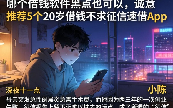 哪个借钱软件黑户也可以，诚意推荐5个20岁借钱不求征信速借app