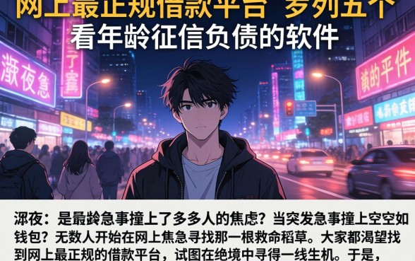 网上最正规的借款平台,罗列五个不看年龄征信负债的软件