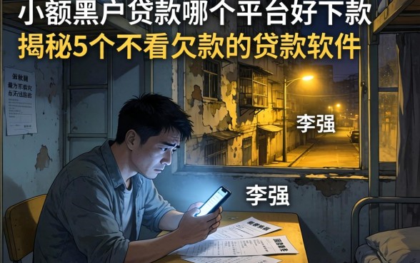 小额黑户贷款哪个平台好下款,揭秘5个不看欠款的贷款软件