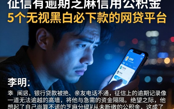 征信有逾期芝麻信用公积金，详细阐述5个无视黑白必下款的网贷平台