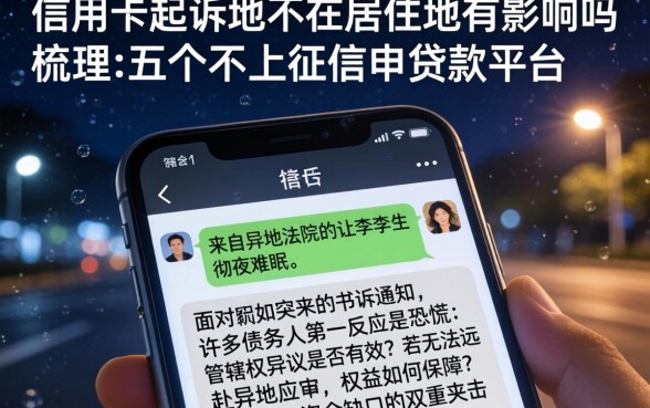信用卡起诉地不在居住地有影响吗，梳理五个不上征信的贷款平台
